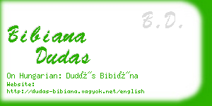 bibiana dudas business card